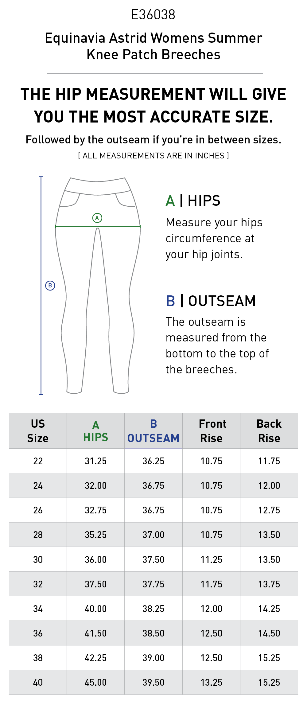 Size chart: Women&