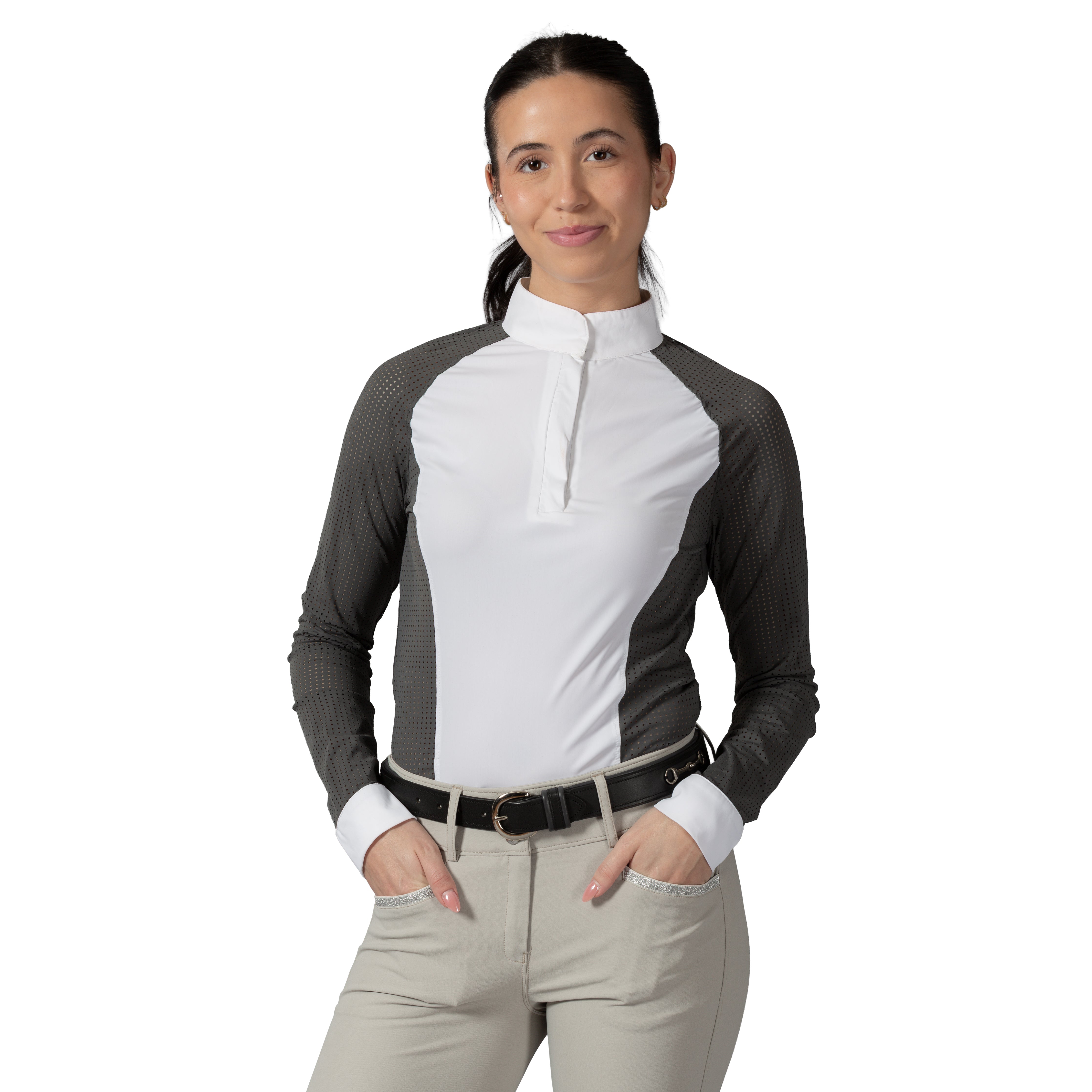 Equinavia Sara Womens Perforated Long Sleeved Show Shirt image #1