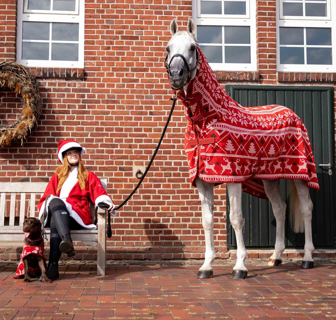 Horze Santa Christmas Fleece High Neck Cooler image 