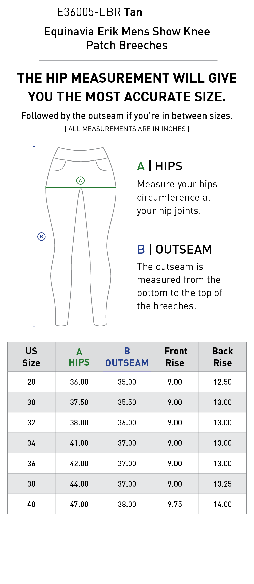 Size chart: Men&