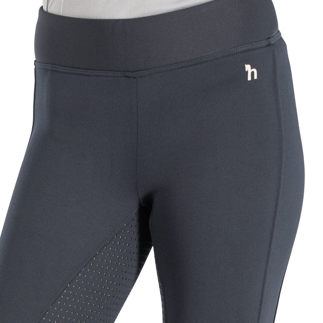 Horze Active Womens Winter Silicone Full Seat Tights w/ Phone Pockets image 