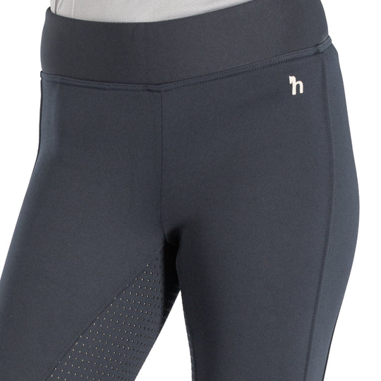 Horze Active Womens Winter Silicone Full Seat Tights w/ Phone Pockets image 