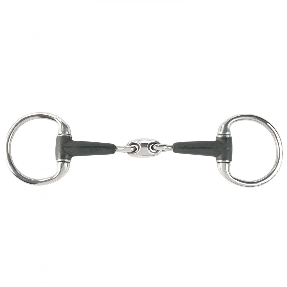 Horze Rubber Oval Link Eggbutt Snaffle Bit image #1