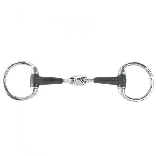 Horze Rubber Oval Link Eggbutt Snaffle Bit image 
