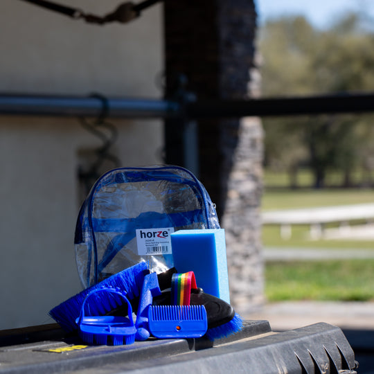 Horze Soft Grip Grooming Backpack Set image 