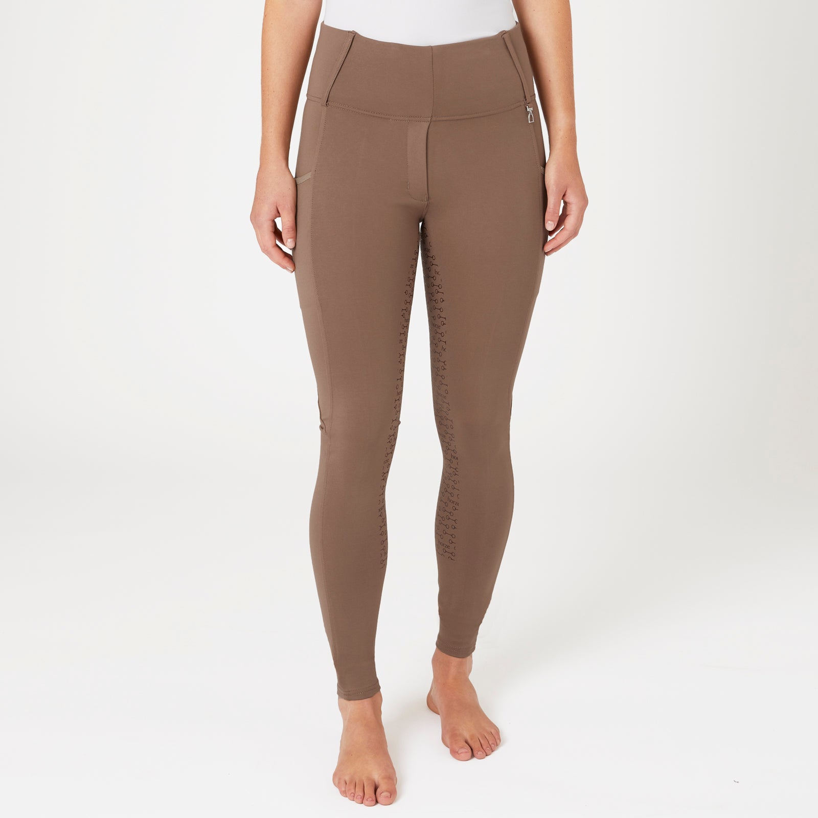 Horze Lucinda Womens High-Waist Tights w/ Silicone Full Grip image #1