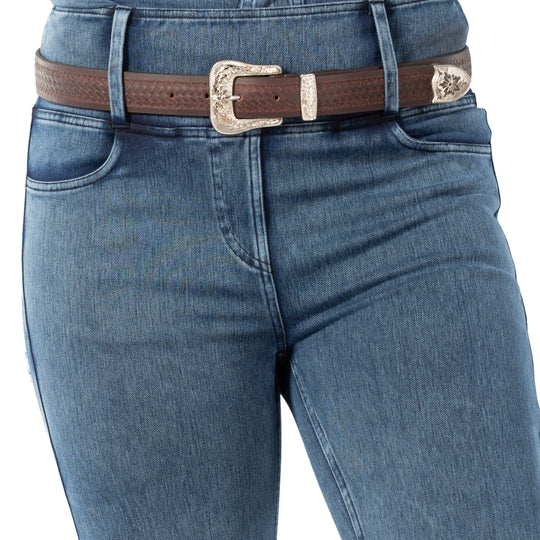 Horze Emery Womens Western Denim-Look Bootcut Tights image 