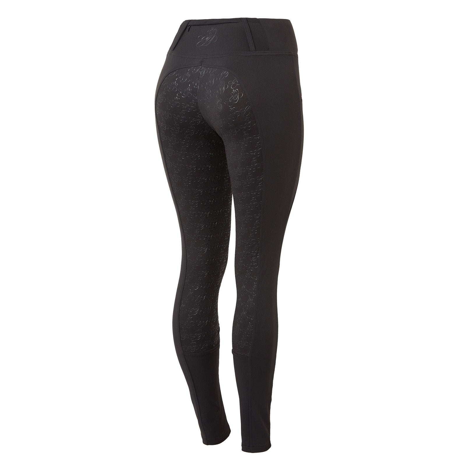 Horze Rosie Womens Full Seat Tights with Rose Gold Zippers image #1