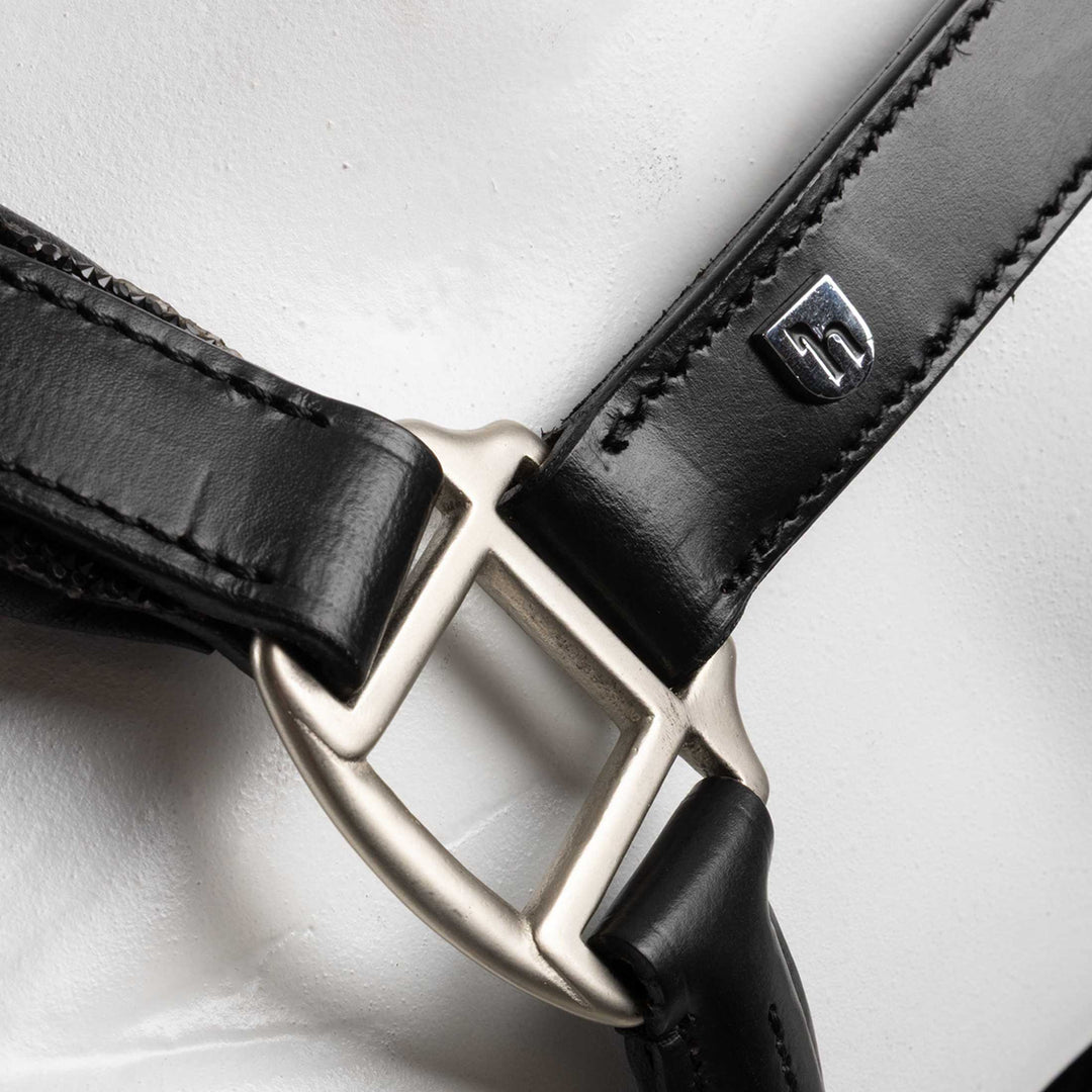 Horze Dynasty Crystal Leather Halter and Lead Set image 