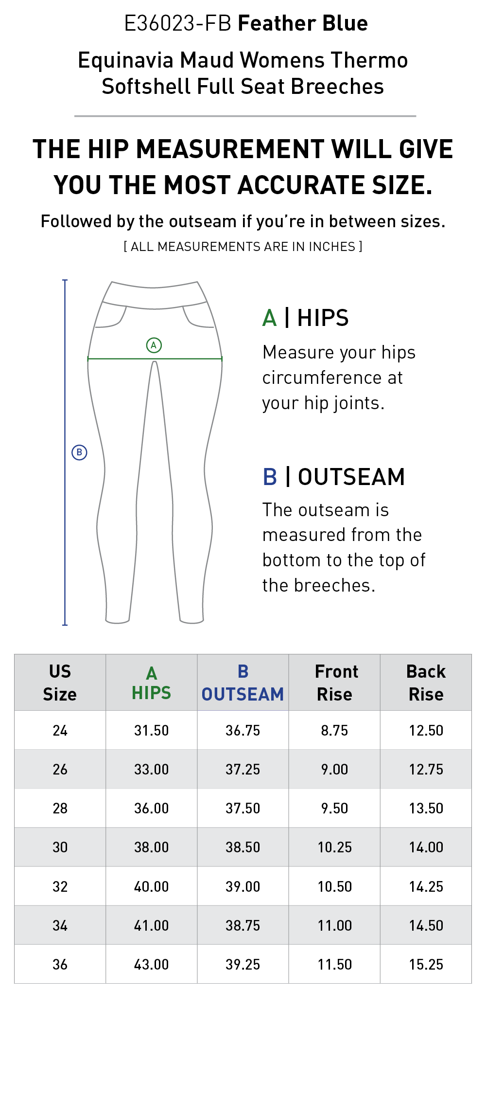Size chart: Women&