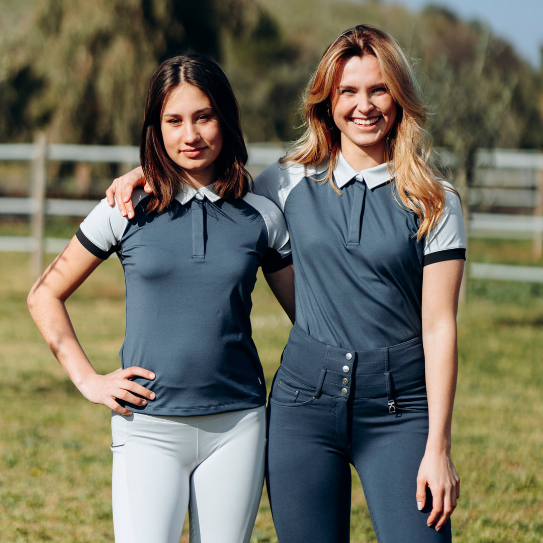 Horze Laura Kids Ventilated Polo Training Shirt image 