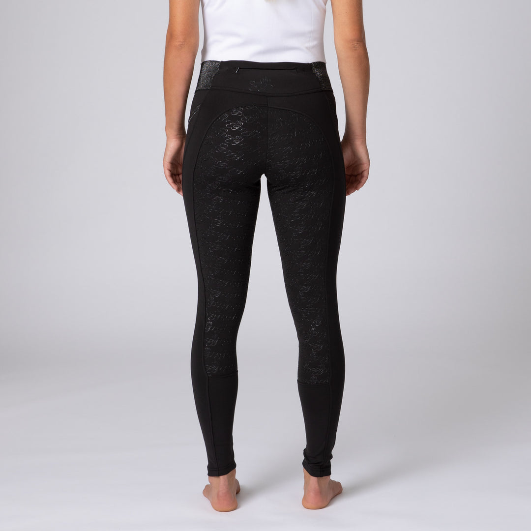 Noel Womens Winter Tights with Black Glitter image 