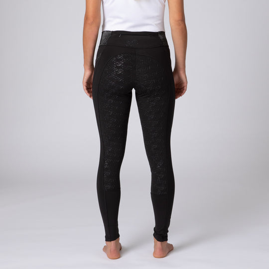 Noel Womens Winter Tights with Black Glitter image 