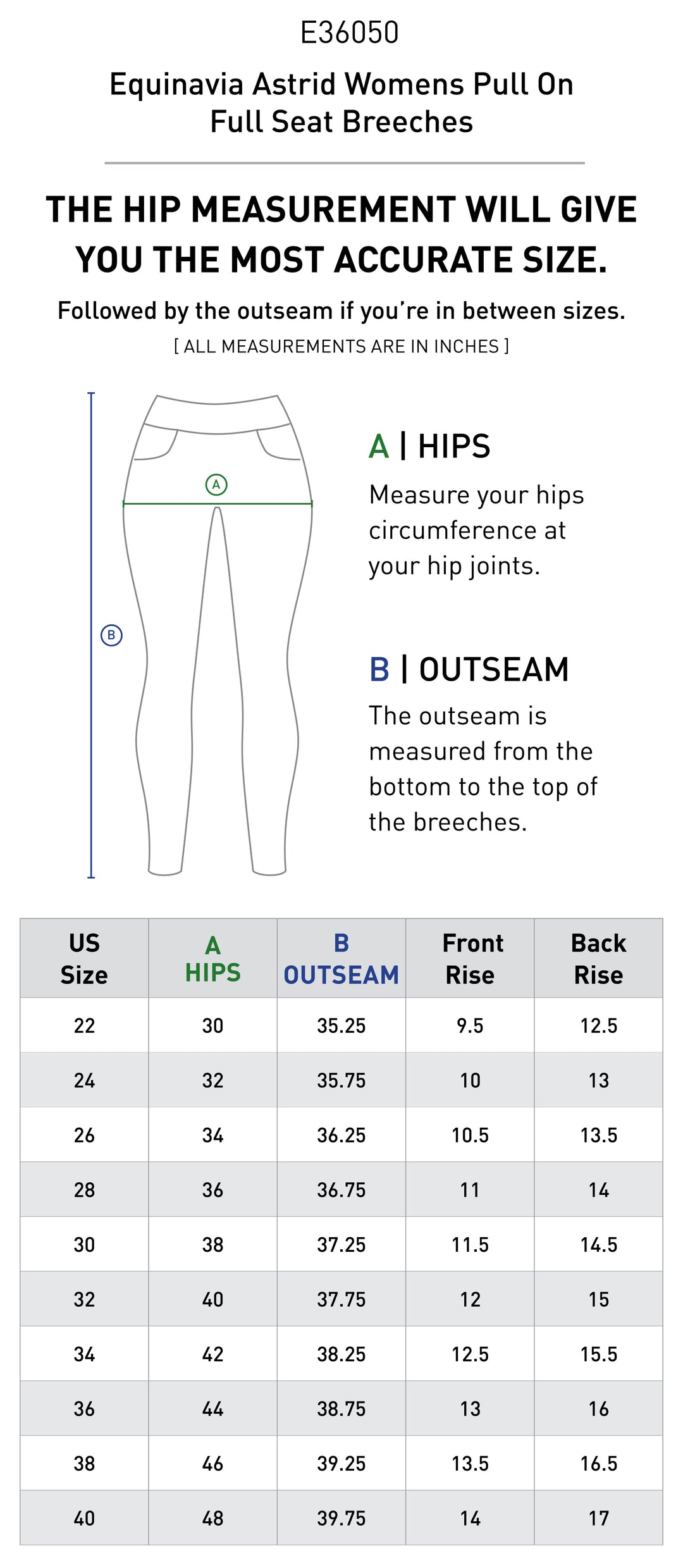 Size chart: Women&