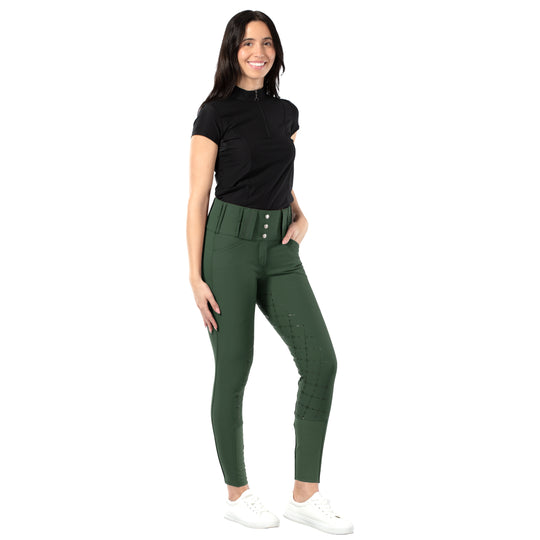 Horze Desiree Womens Silicone Full Seat Breeches with Belt Loops image 