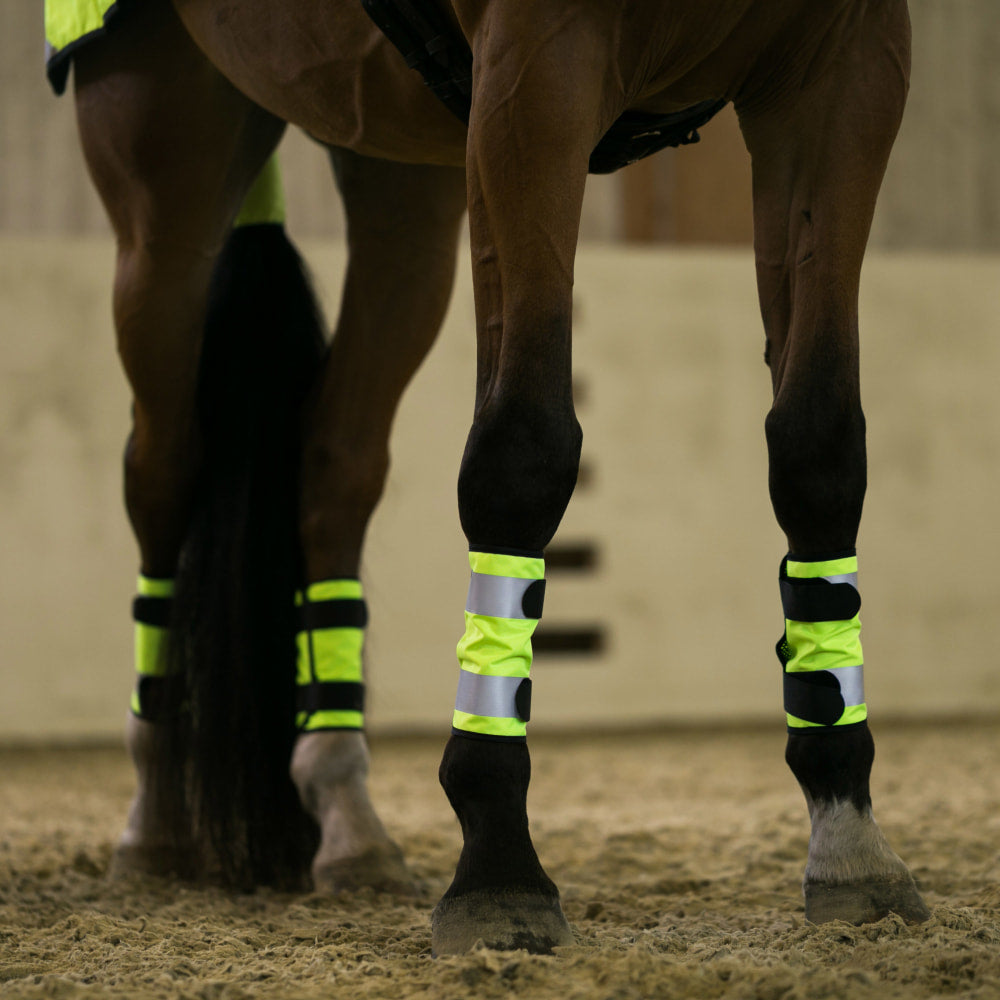 Horze Reflective Leg Wraps For Horse-Pair image 