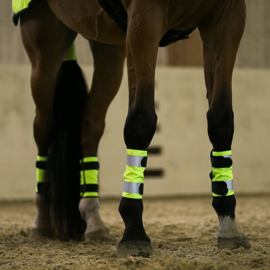 Horze Reflective Leg Wraps For Horse-Pair image 