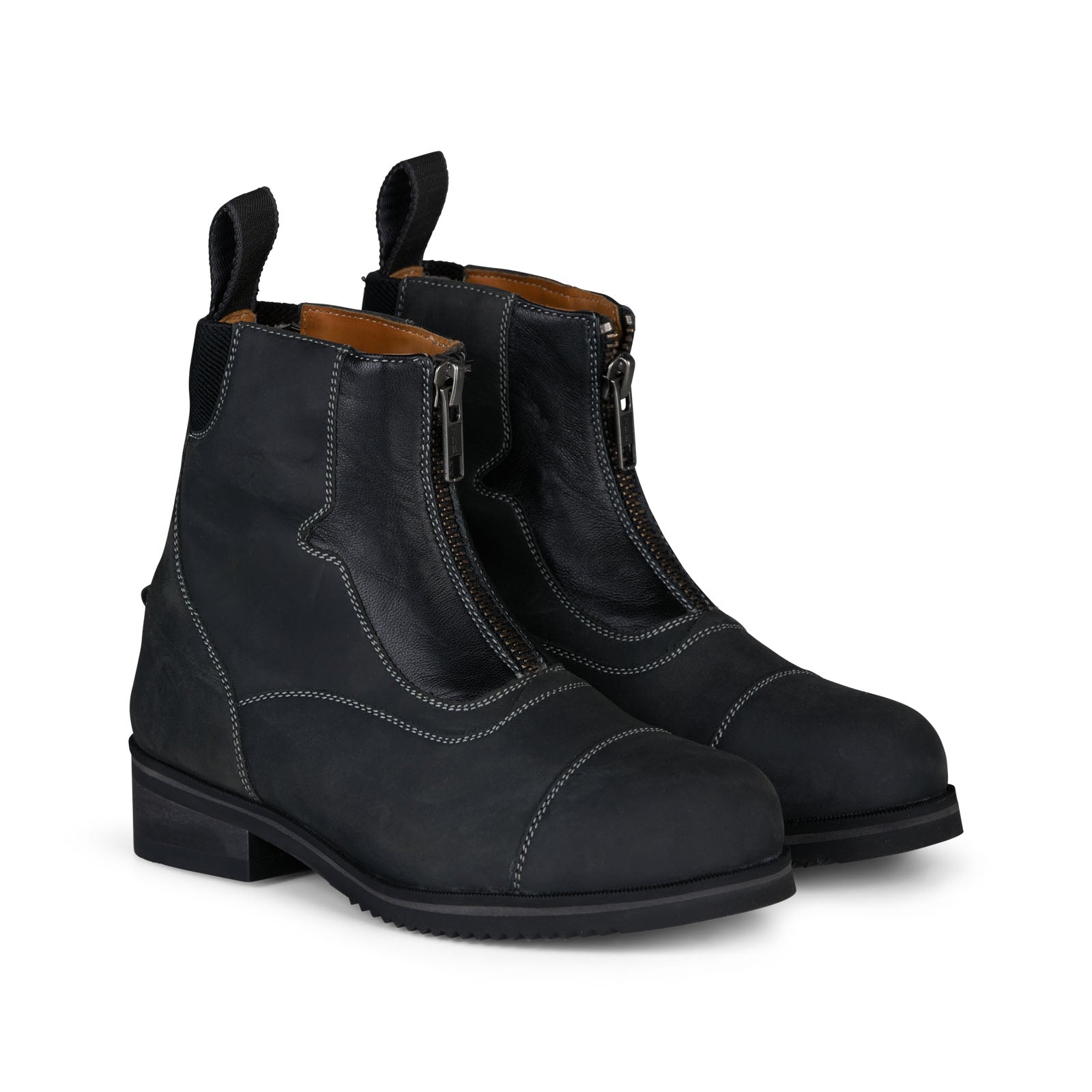 Horze Seville Little Kids Front Zip Leather Paddock Boots image #1