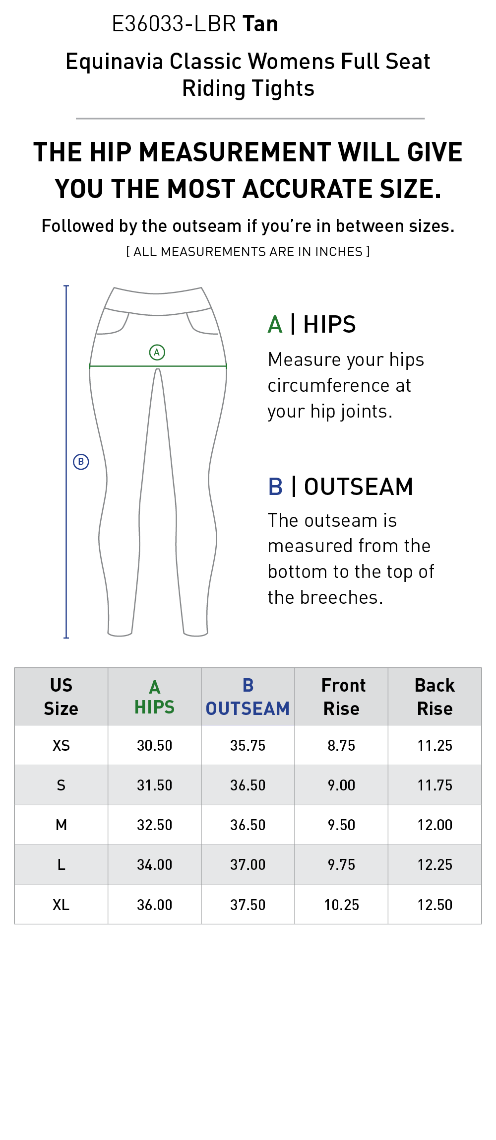Size chart: Women&