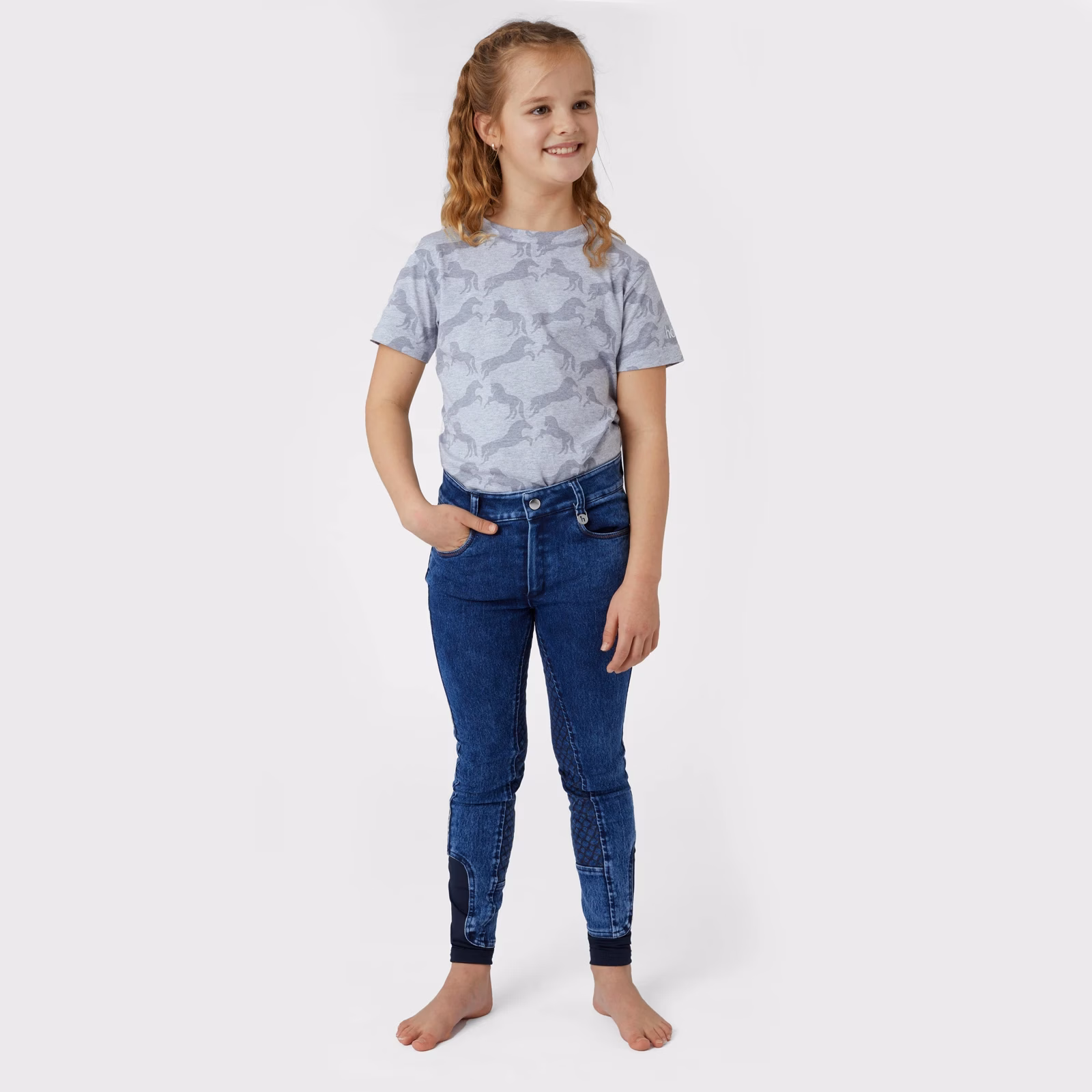 Horze Allison JR Kids Denim Breeches