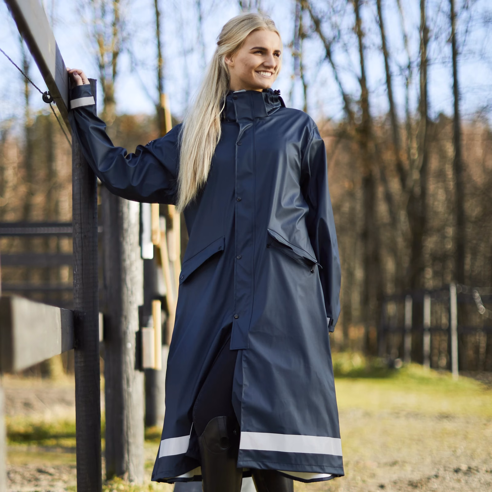 Horze Hazel Womens Long Raincoat