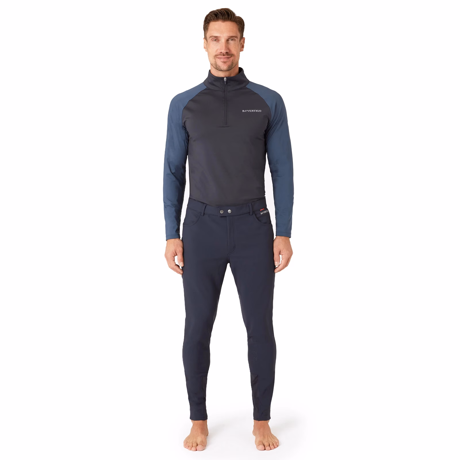 B Vertigo Damien Mens Thermo Silicone Full Seat Breeches