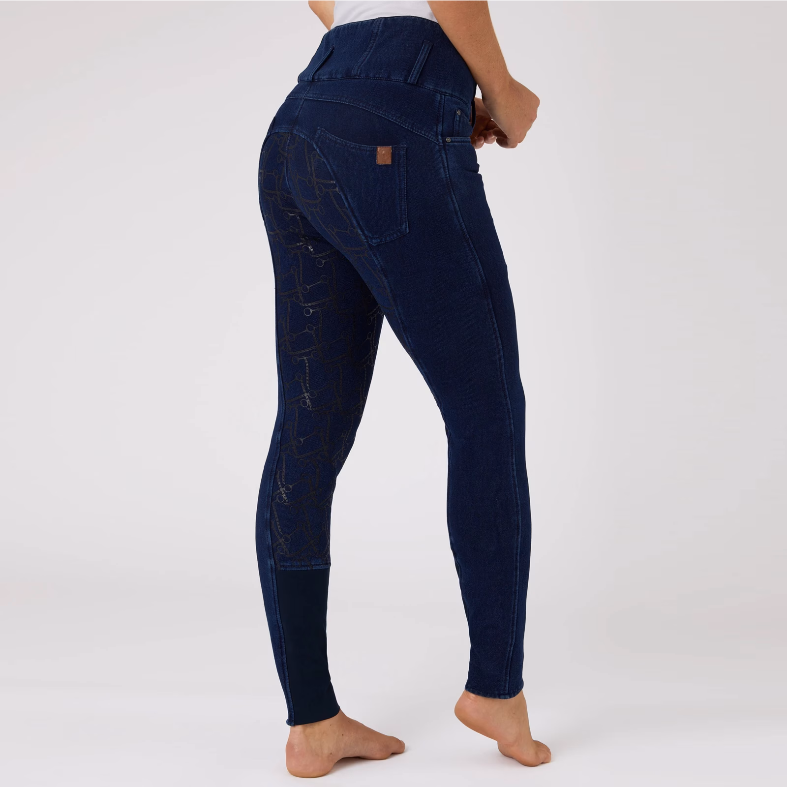 Horze Kacy Womens Denim Look Winter Full Seat Breeches